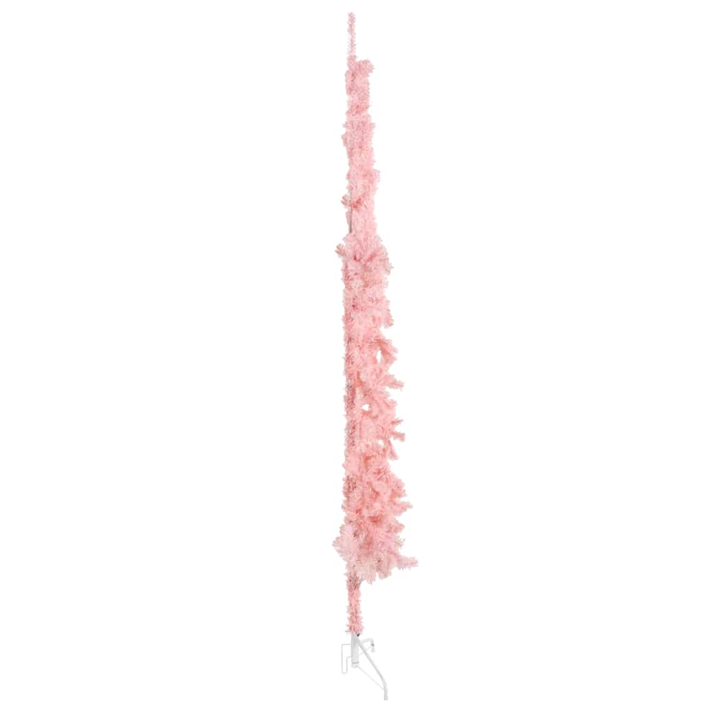 HKH Meia Árvore de Natal Fina com Suporte - Rosa