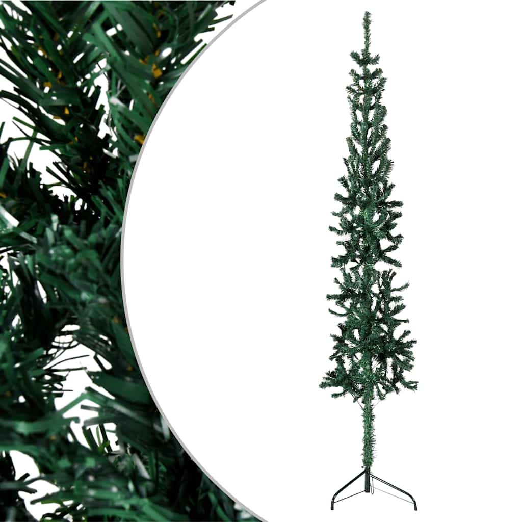 HKH Meia Árvore de Natal Fina com Suporte - Verde