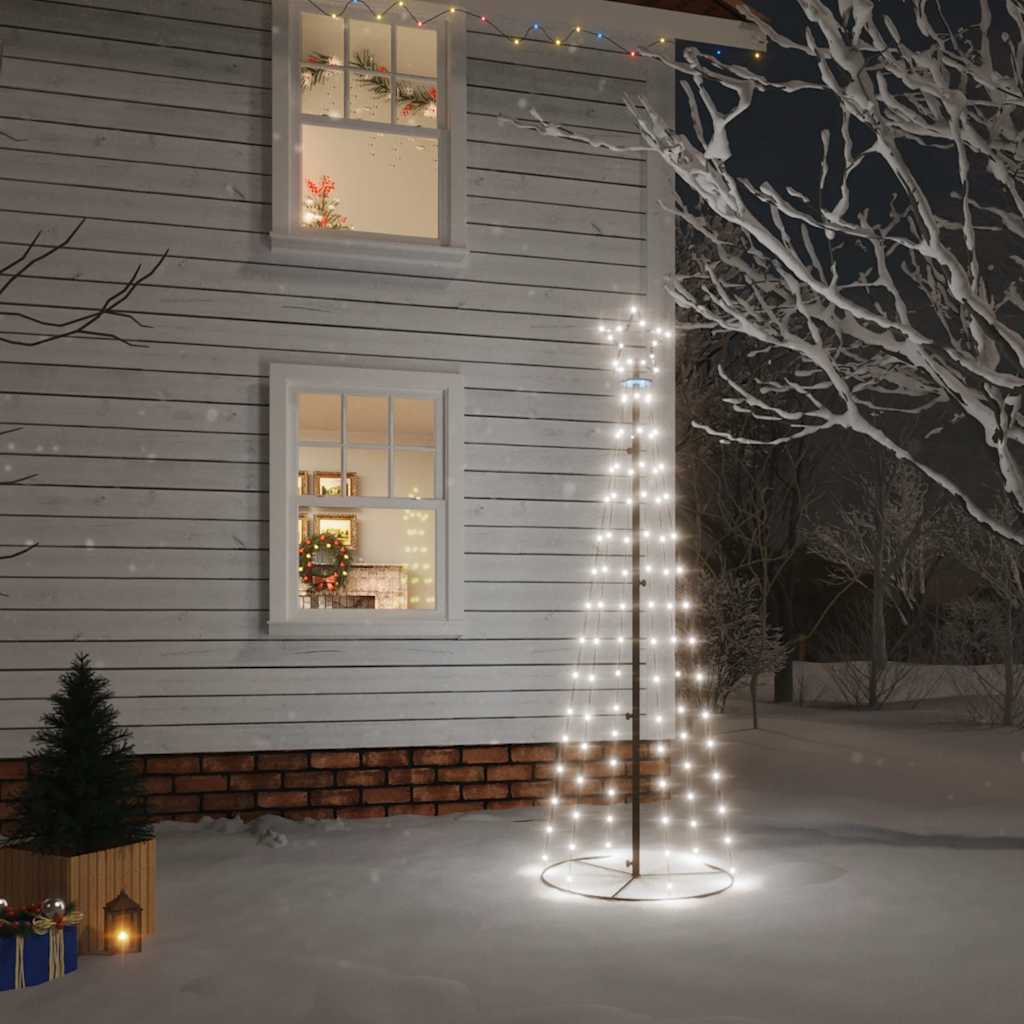 HKH Árvore de Natal em Cone com 108 Luzes LED - Branco Frio