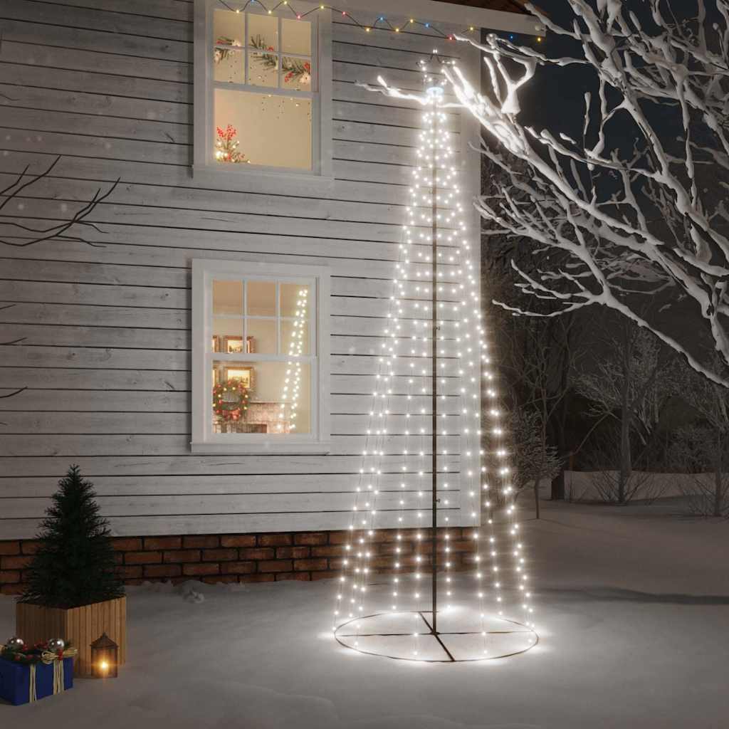 HKH Árvore de Natal em Cone com 310 Luzes LED - Branco Frio