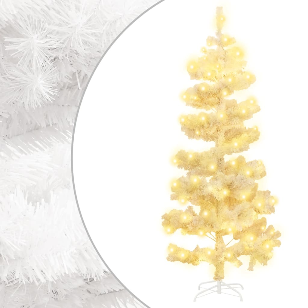 HKH Árvore de Natal Rotativa Pré-Iluminada + Suporte Branco em PVC