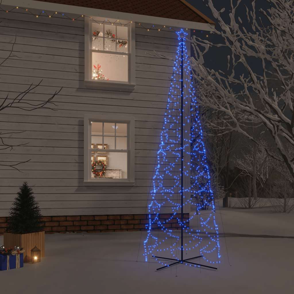 HKH Árvore de Natal em Cone com 1400 Luzes LED - Azul