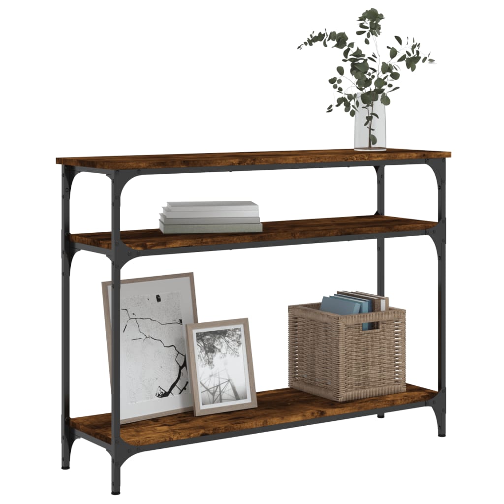 HKH Mesa de Apoio em Carvalho Fumado e em Derivados de Madeira