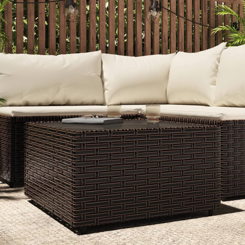 HKH Mesa de Centro para Jardim Quadrada 50x50x30cm Vime Pe Castanho - Marrom