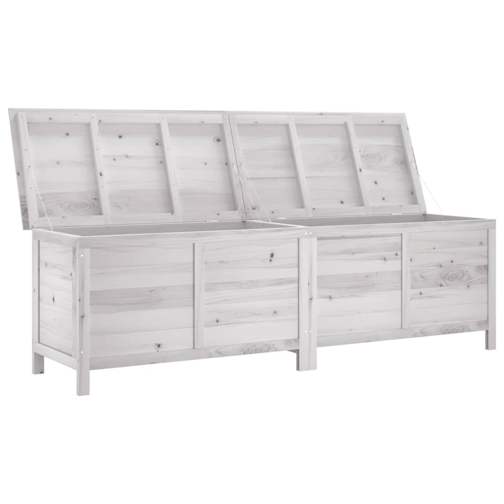 HKH Caixa Arrumação P/ Jardim 198,5x50x56,5 Cm Abeto Maciço - Branco