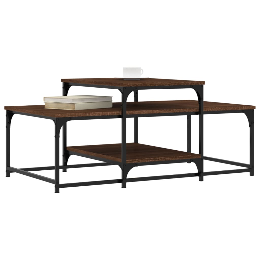 HKH Mesa de Centro em Derivados em Madeira Carvalho - Castanho