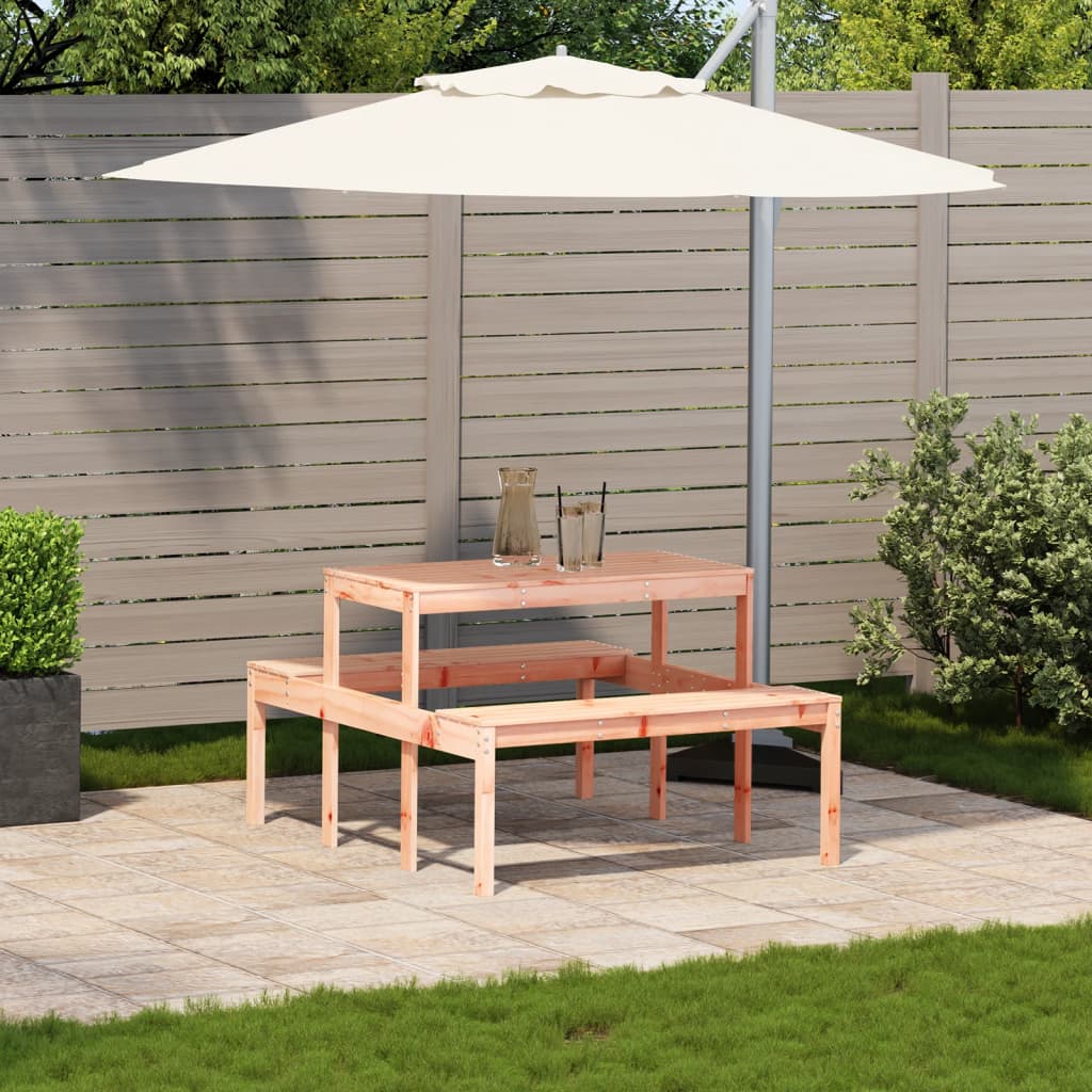 HKH Mesa de Piquenique Madeira de Douglas Maciça - Marrom