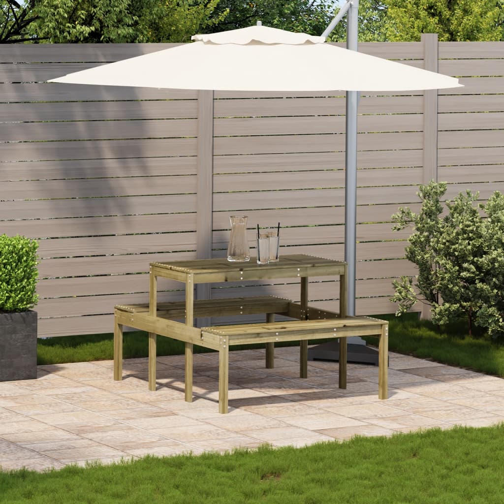 HKH Mesa de Piquenique Madeira de Pinho Impregnada - Marrom