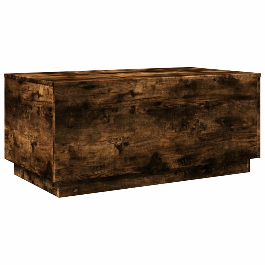 HKH Mesa de Centro com Luzes Led Carvalho Fumado