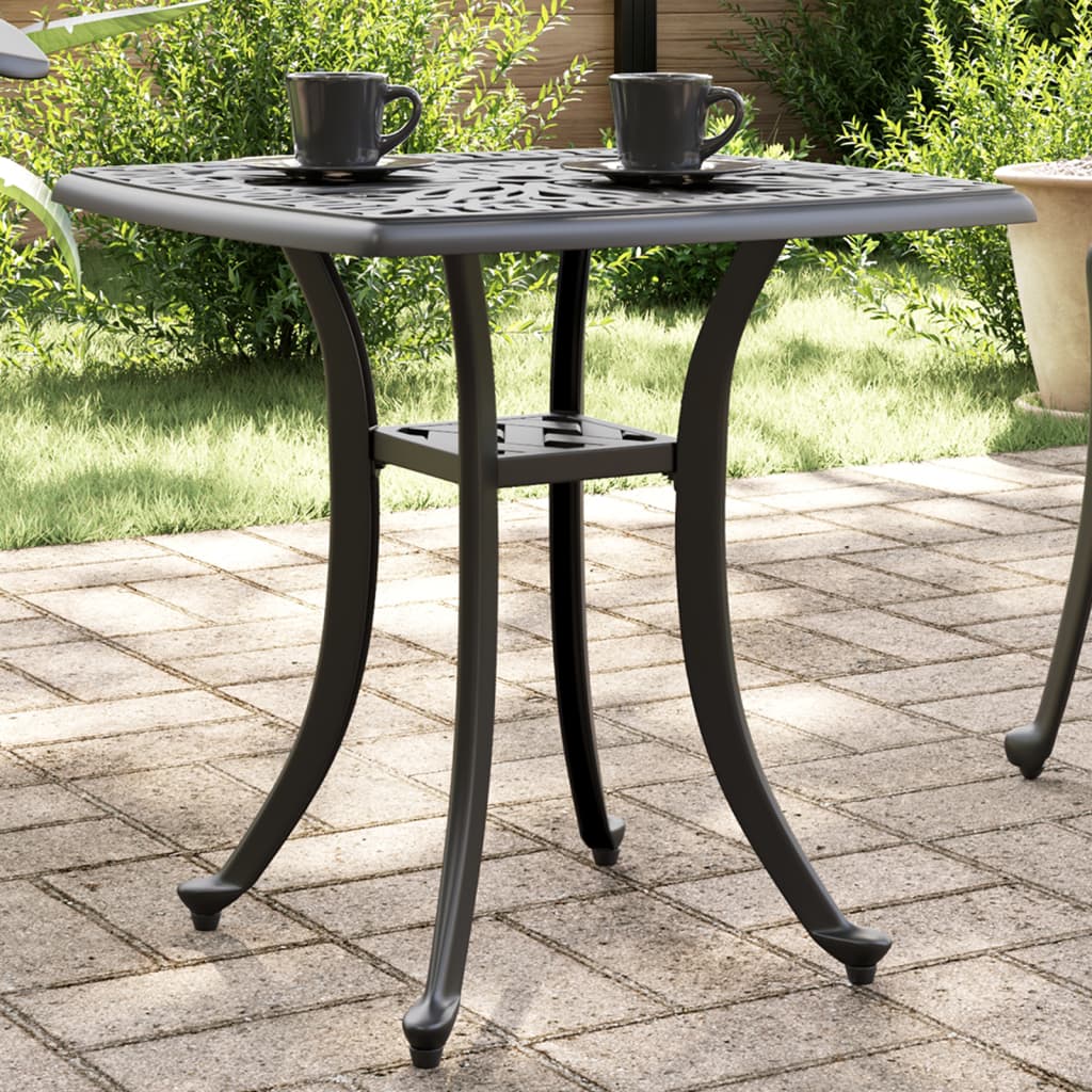 HKH Mesa de Jardim 53x53x53 Cm Alumínio Fundido - Preto