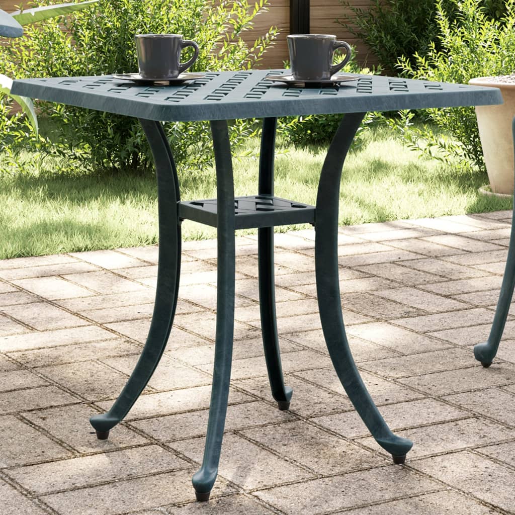 HKH Mesa de Jardim 53x53x53 Cm Alumínio Fundido - Verde