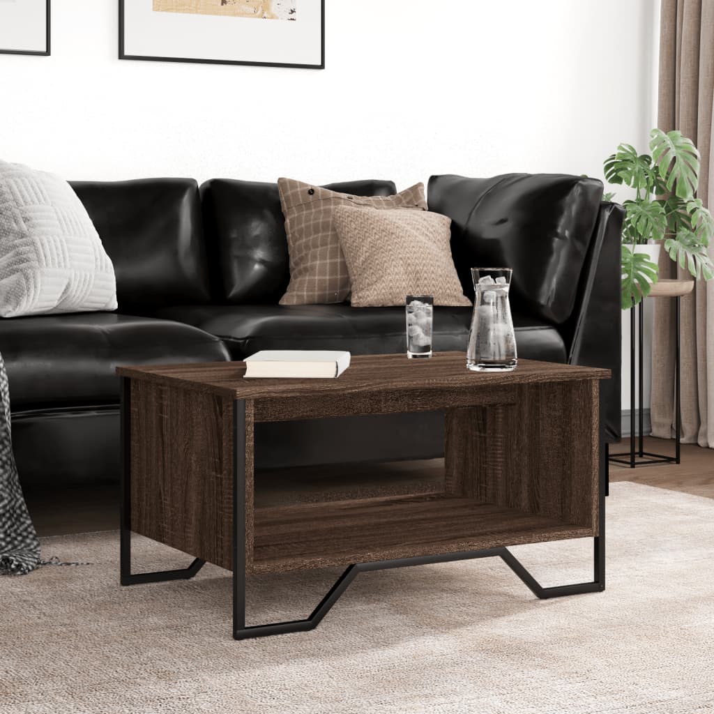 HKH Mesa de Centro em Derivados em Madeira Carvalho - Castanho