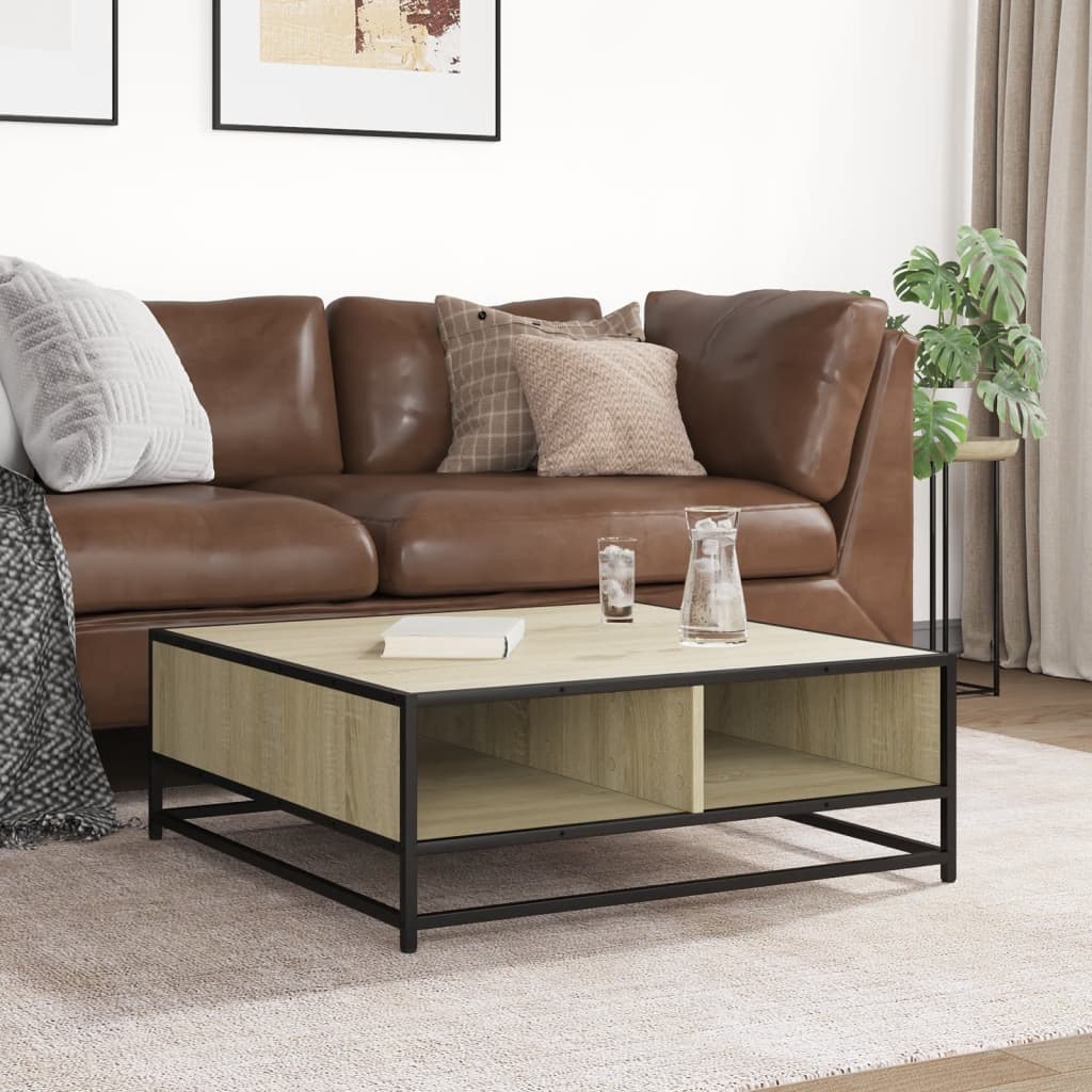 HKH Mesa de Centro em Derivados de em Madeira/ Carvalho Sonoma em Metal