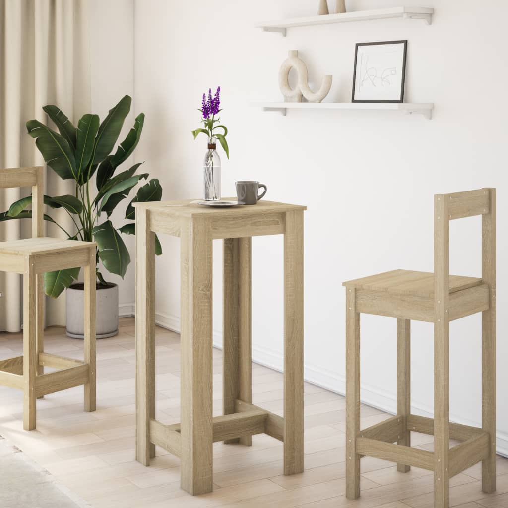 HKH Mesa de Bar em Derivados de Madeira Sonoma em Carvalho