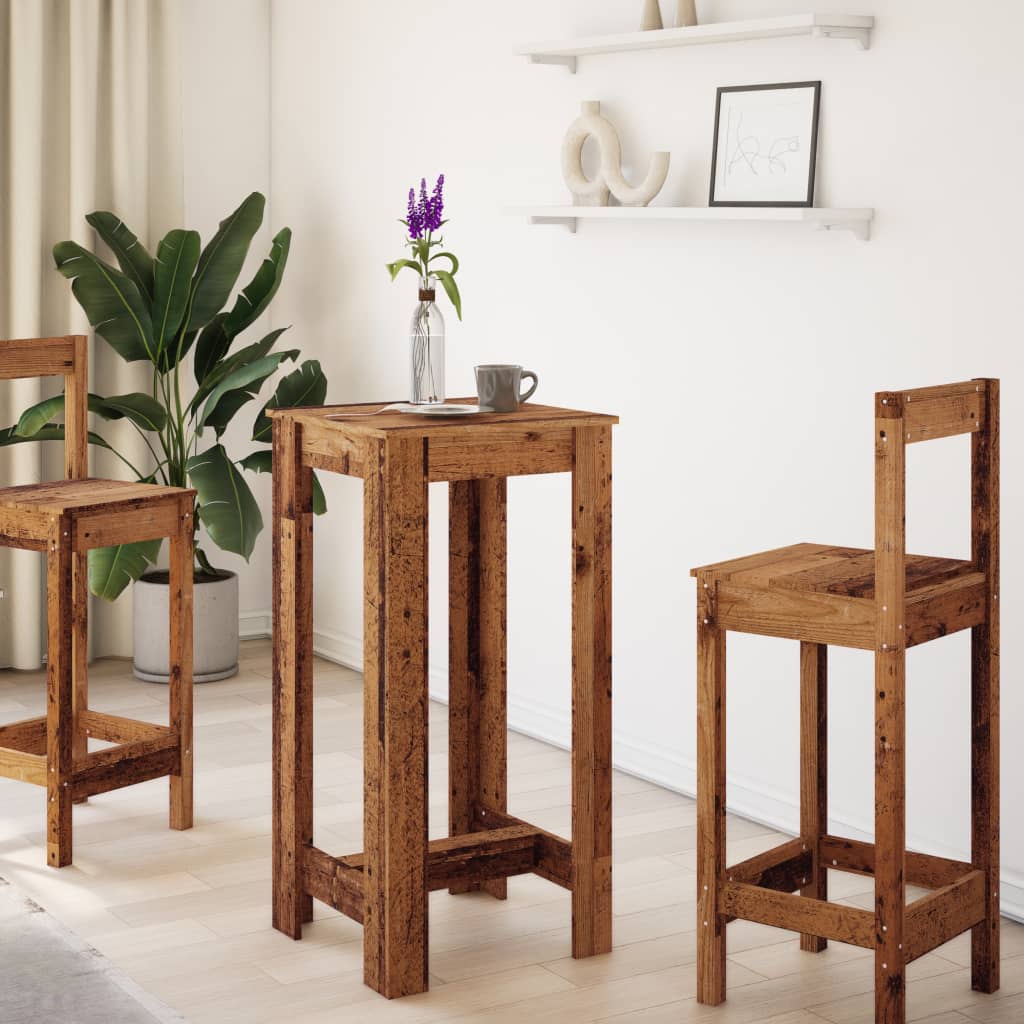 HKH Mesa de Bar em Derivados de Madeira - Madeira Velha