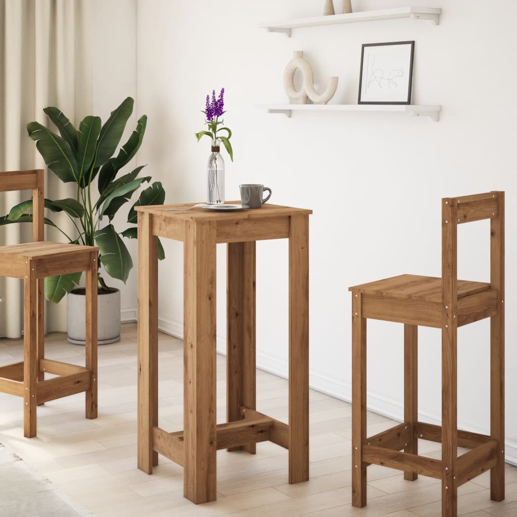 HKH Mesa de Bar em Derivados de Madeira Artisiano em Carvalho