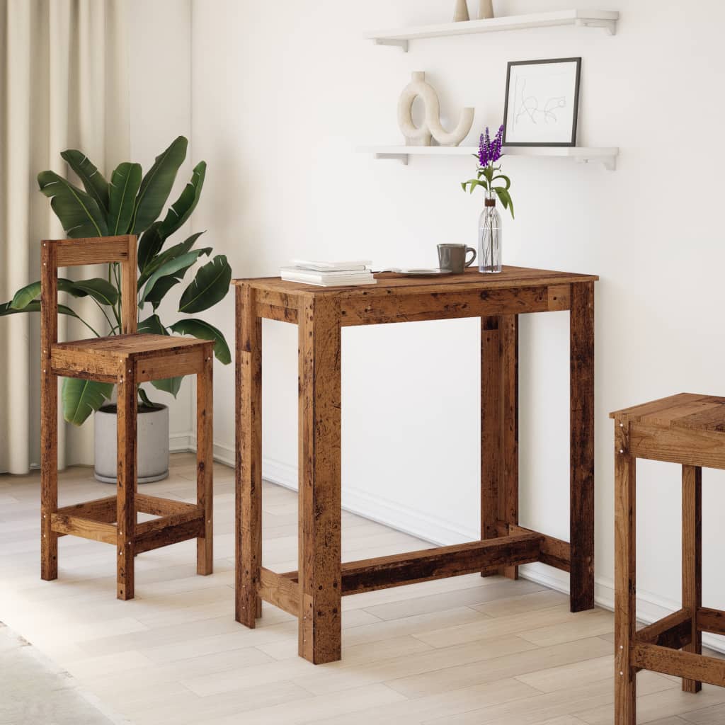 HKH Mesa de Bar em Derivados de Madeira Madeira Velha