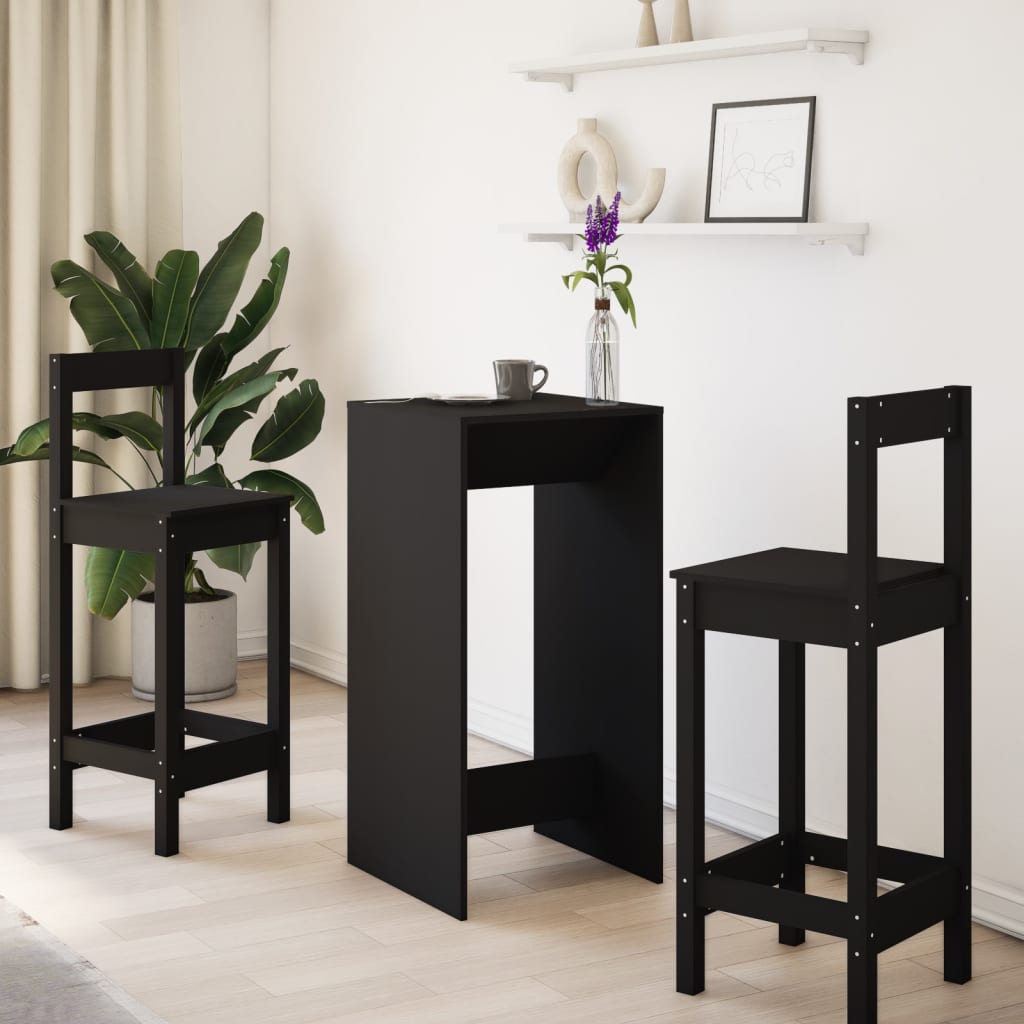 HKH Mesa de Bar em Derivados de Madeira - Preto