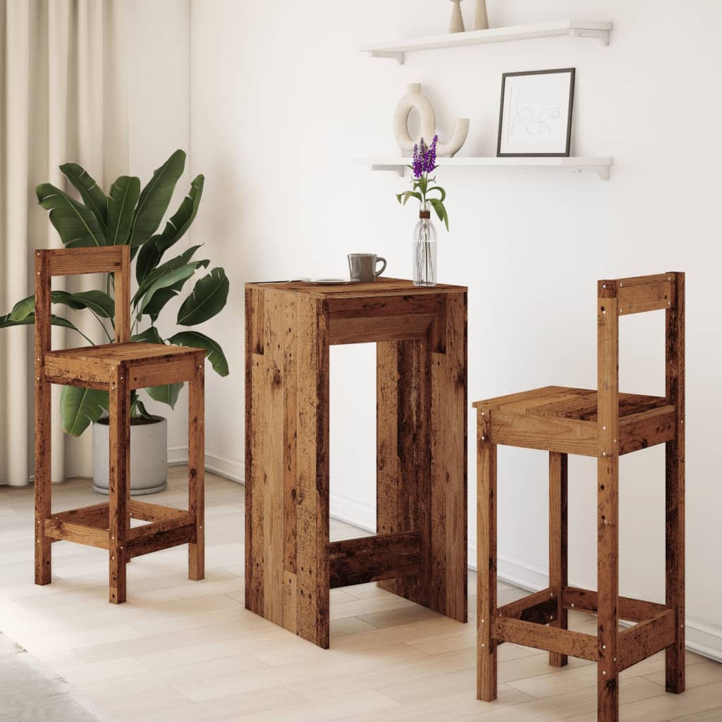 HKH Mesa de Bar em Derivados de Madeira Madeira Velha