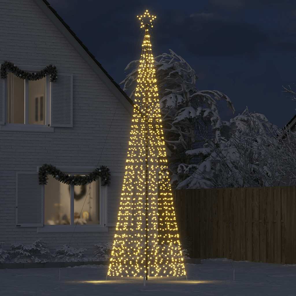 HKH Árvore de Natal LED com Spikes e 1534 Leds - Branco Quente