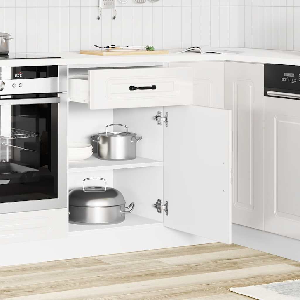 HKH Armário de Cozinha Baixo Kalmar Alto Brilho - Branco