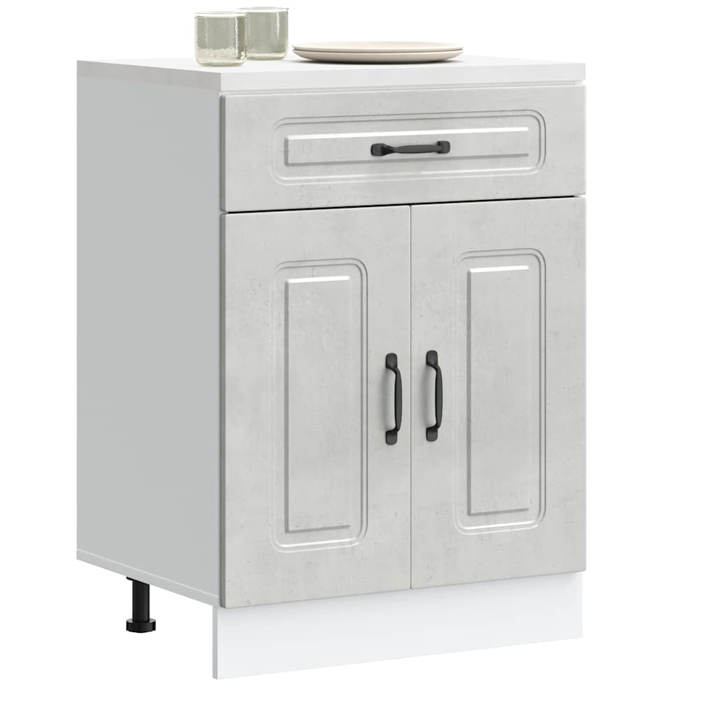 HKH Armário Baixo de Cozinha Kalmar em Betão - Cinza