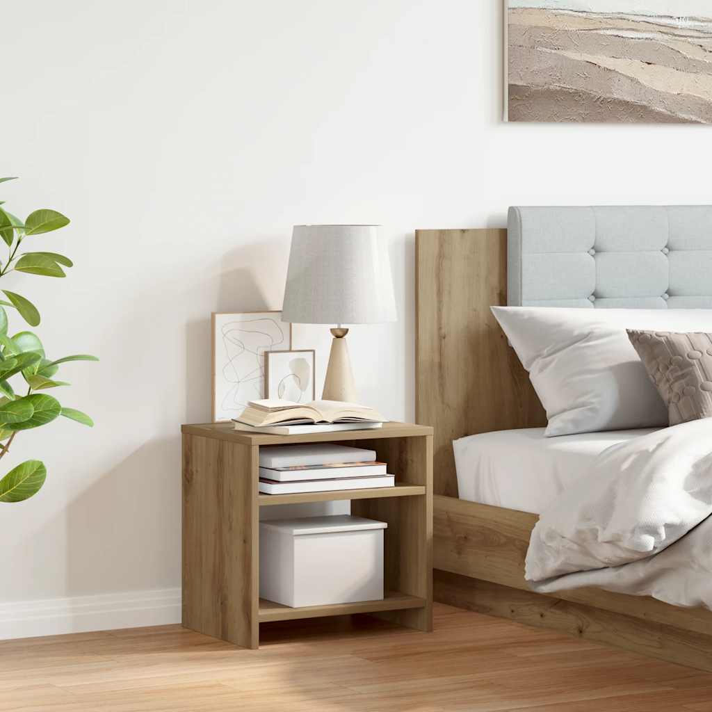 HKH Mesa de Cabeceira em Derivados de Madeira Artisiano em Carvalho