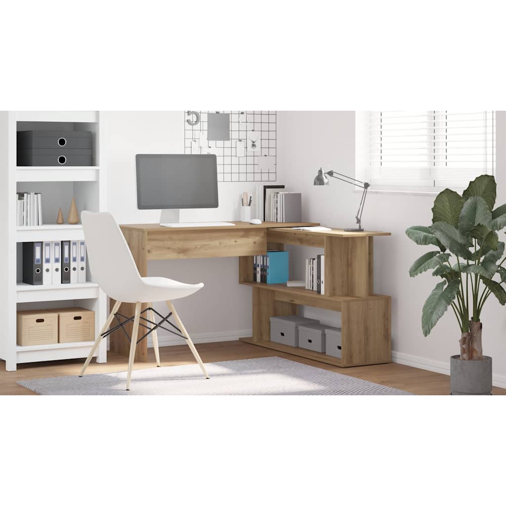 HKH Mesa de Canto Carvalho Artesanal Madeira Engenheirada