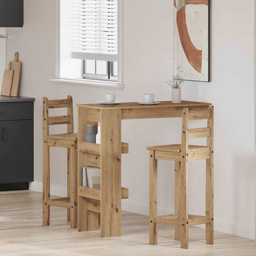 HKH Mesa Alta de Parede Artesanal em Carvalho