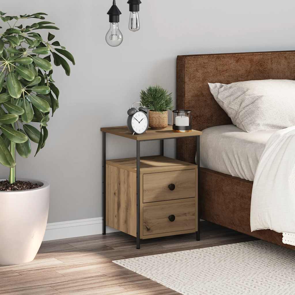 HKH Mesa Cabeceira em Derivados de Madeira Artisiano em Carvalho