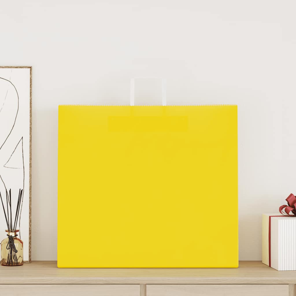 HKH Sacos de Papel 50 Unidades com Alças - Amarelo - 54x15x49 cm