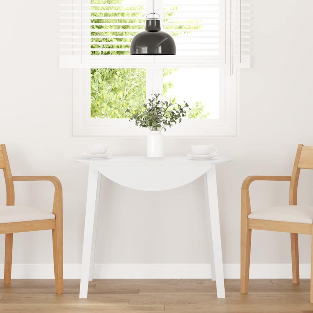 HKH Mesa de Jantar Madeira Seringueira Maciça - Branco