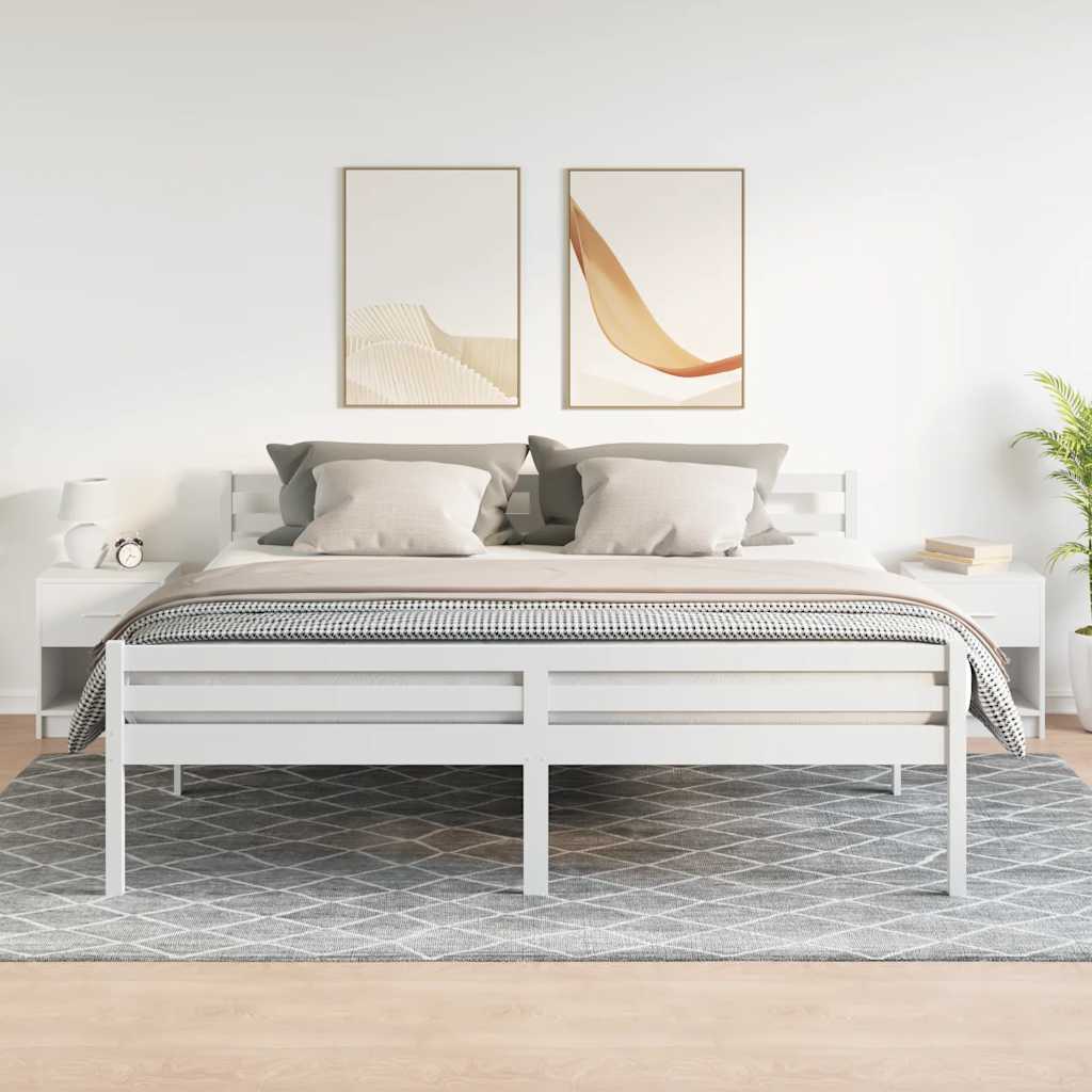 HKH Conjunto de 2 Mesas de Cabeceira com Gaveta - Branco