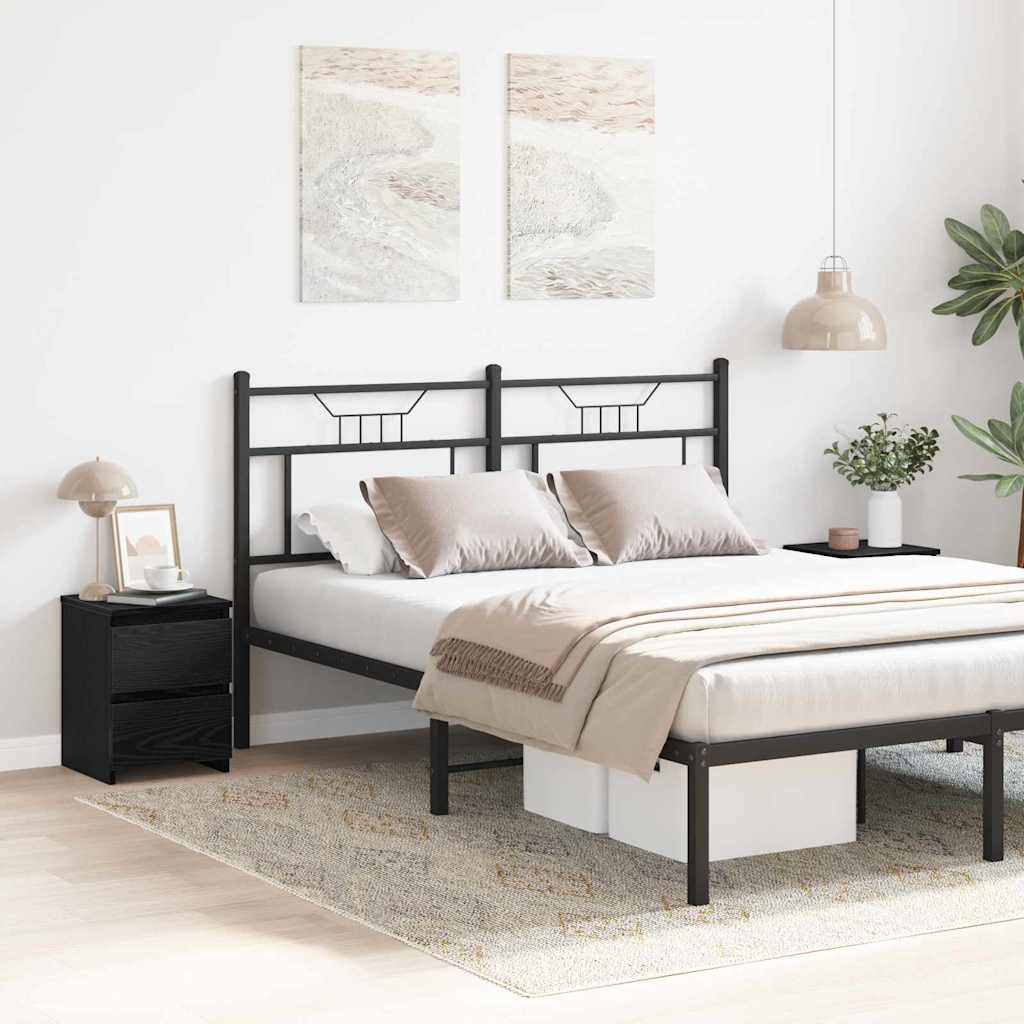 HKH Conjunto de 2 Mesas de Cabeceira - Carvalho Preto