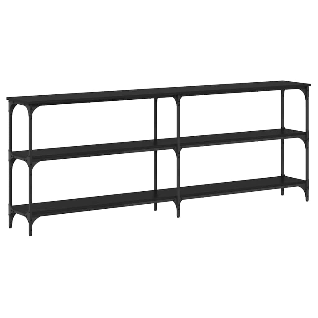 HKH Mesa Apoio com Prateleira em Carvalho - Preto