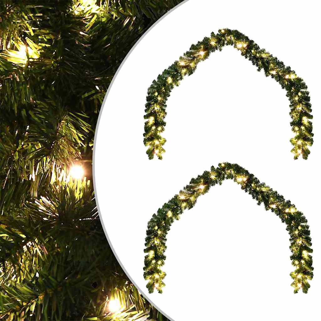 HKH conjunto de 2 Guirlandas de Natal com 600 LED em PVC - Verde