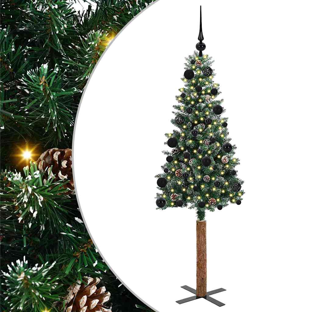HKH Árvore de Natal Slim com 150 Leds e Branco - Verde