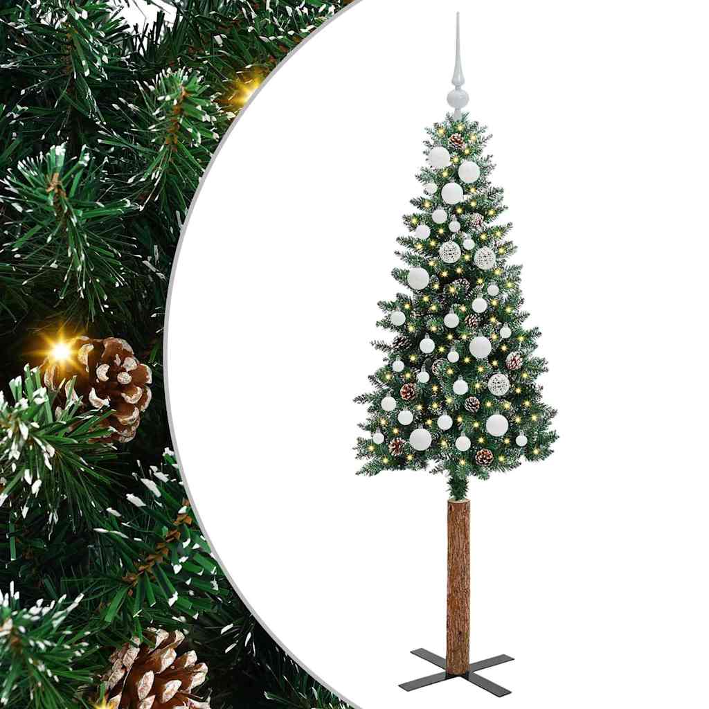 HKH Árvore de Natal Slim com 150 Leds e Branco - Verde