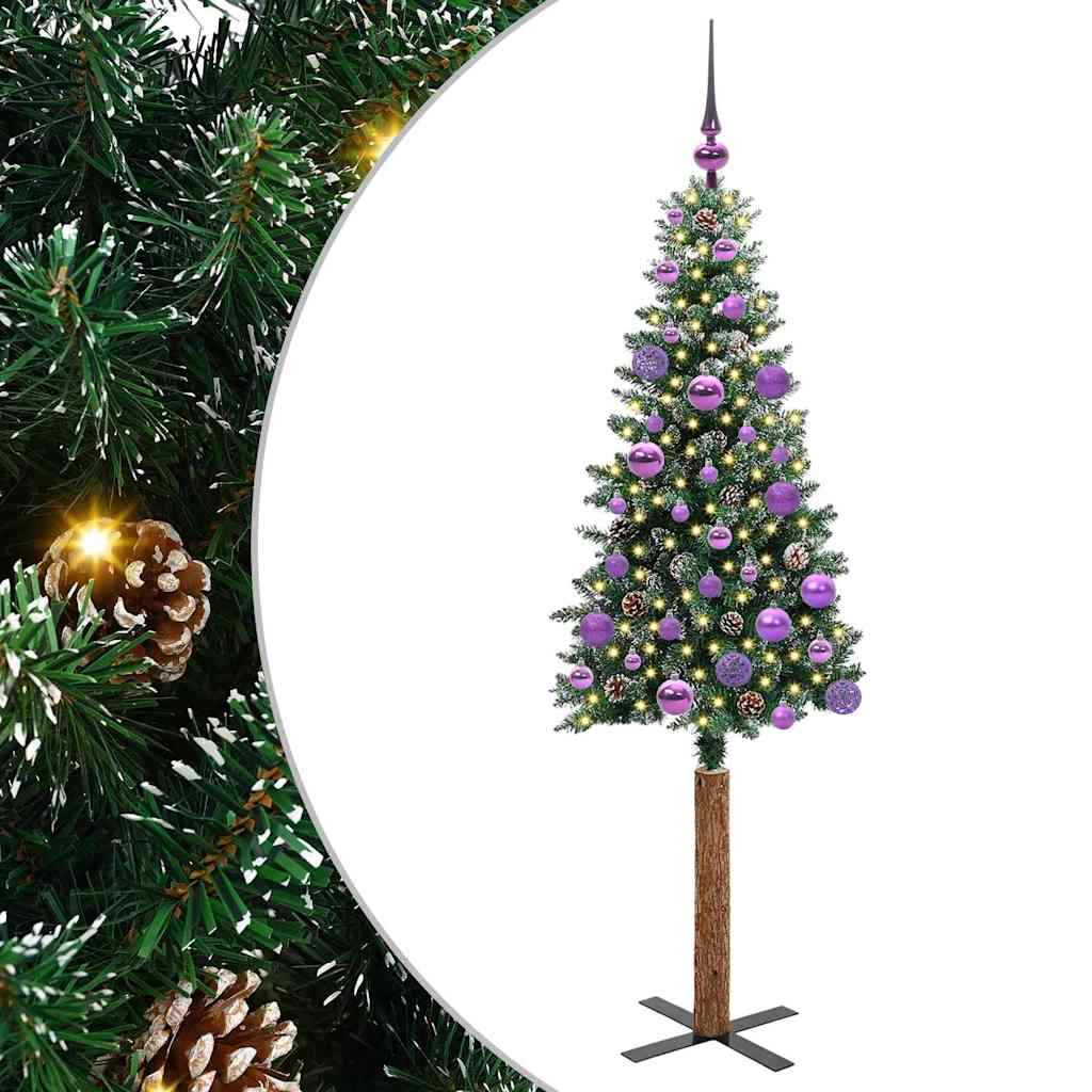HKH Árvore de Natal Slim com 150 Leds e Branco - Verde