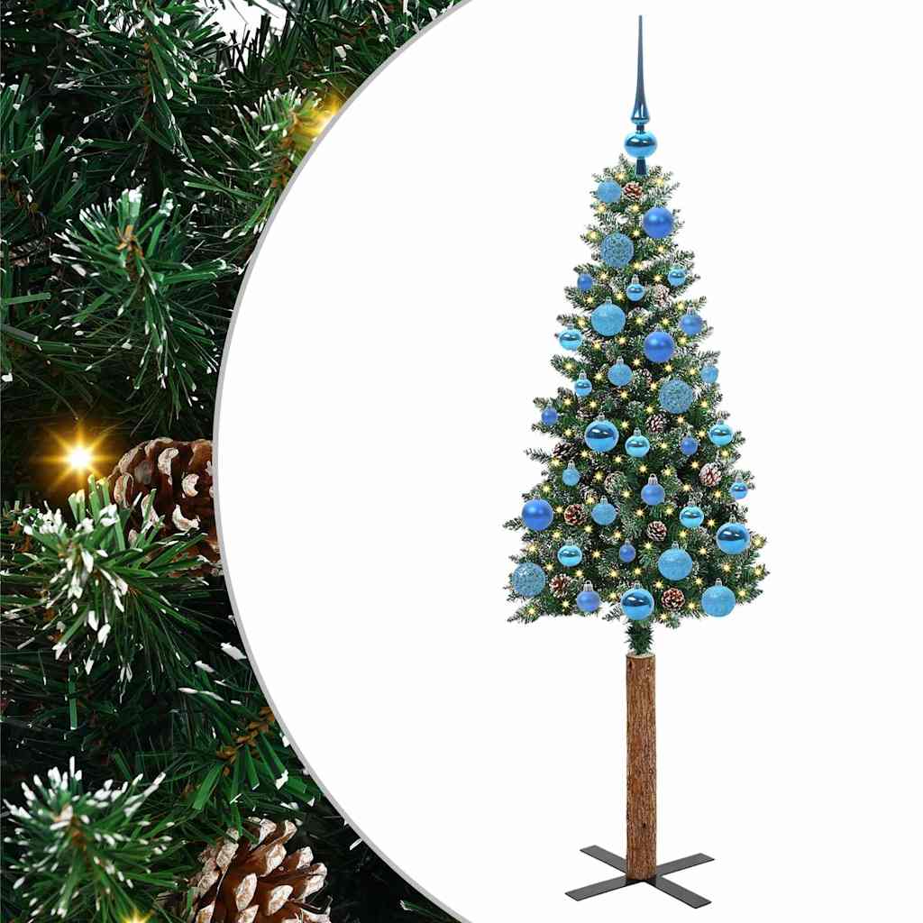 HKH Árvore de Natal Slim com 150 Leds e Branco - Verde