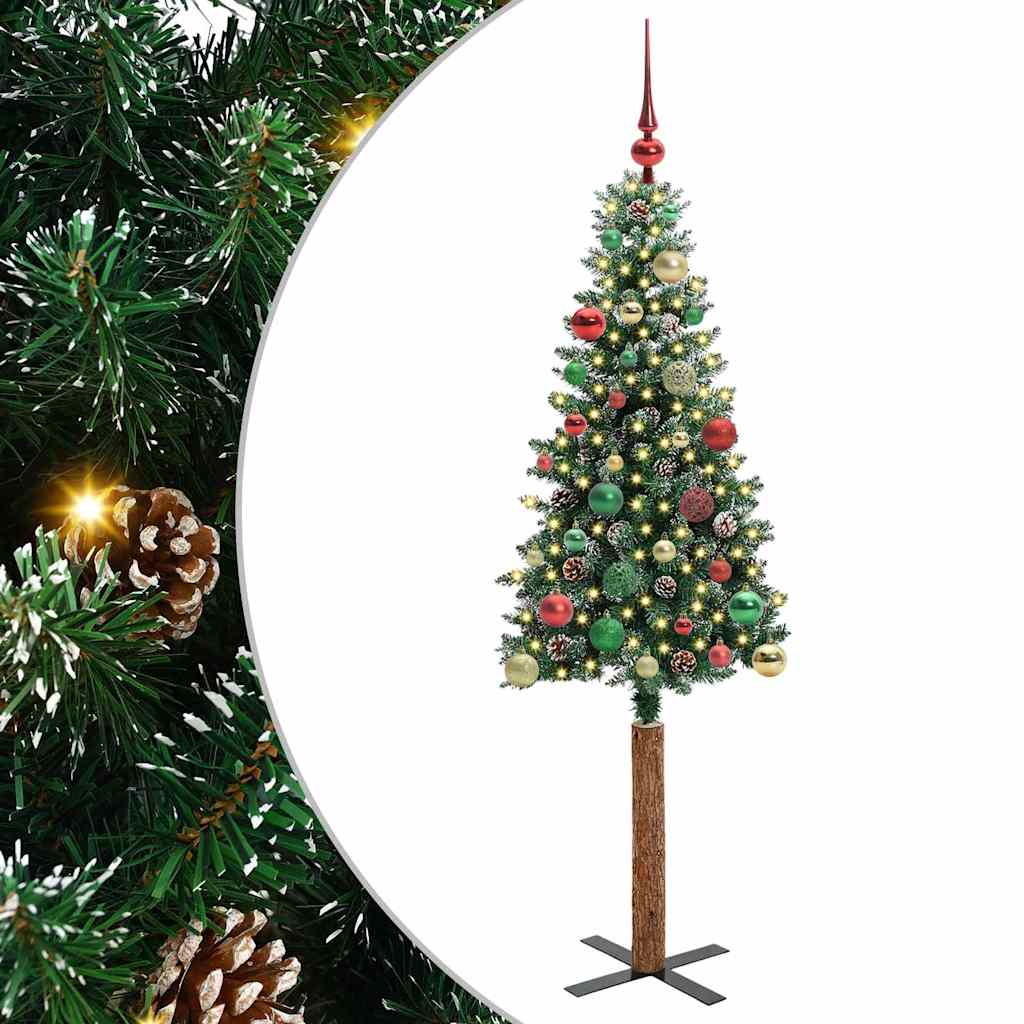 HKH Árvore de Natal Slim com 150 Leds e Branco - Verde