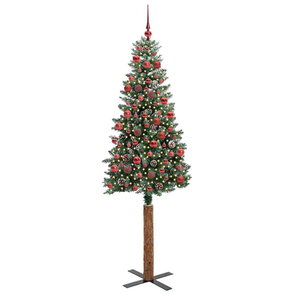 HKH Árvore de Natal Slim com 300 Leds e Branco - Verde