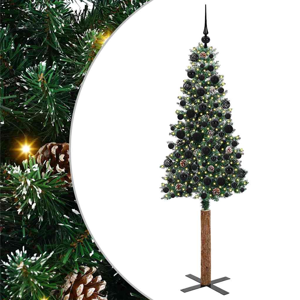 HKH Árvore de Natal Slim com 300 Leds e Branco - Verde
