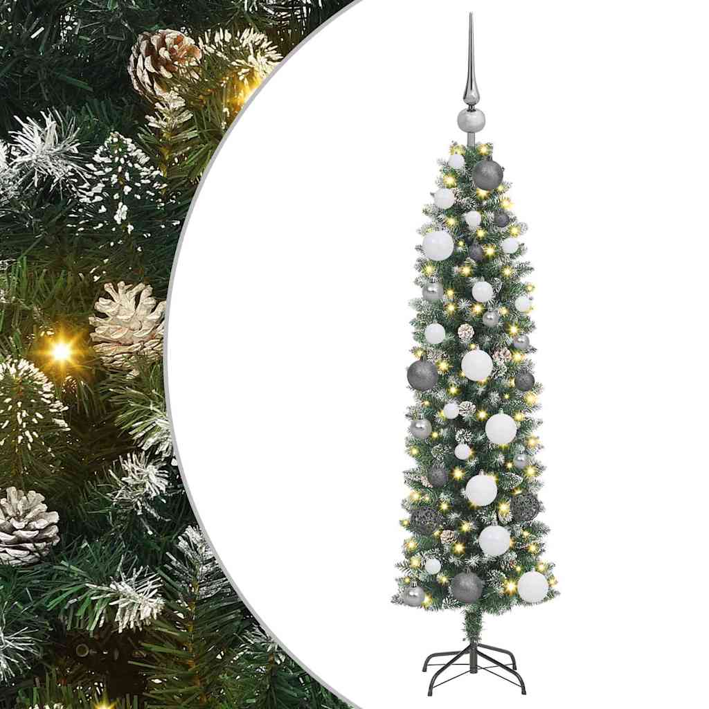 HKH Árvore Slim de Natal Artificial com 150 Leds - Verde