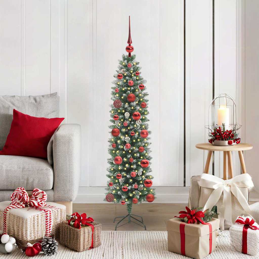 HKH Árvore Slim de Natal Artificial e Branco - Verde