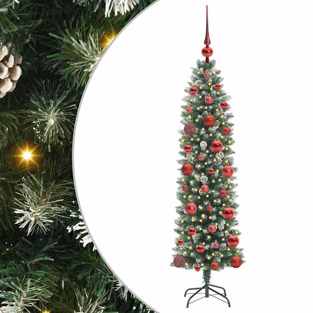 HKH Árvore Slim de Natal Artificial e Branco - Verde