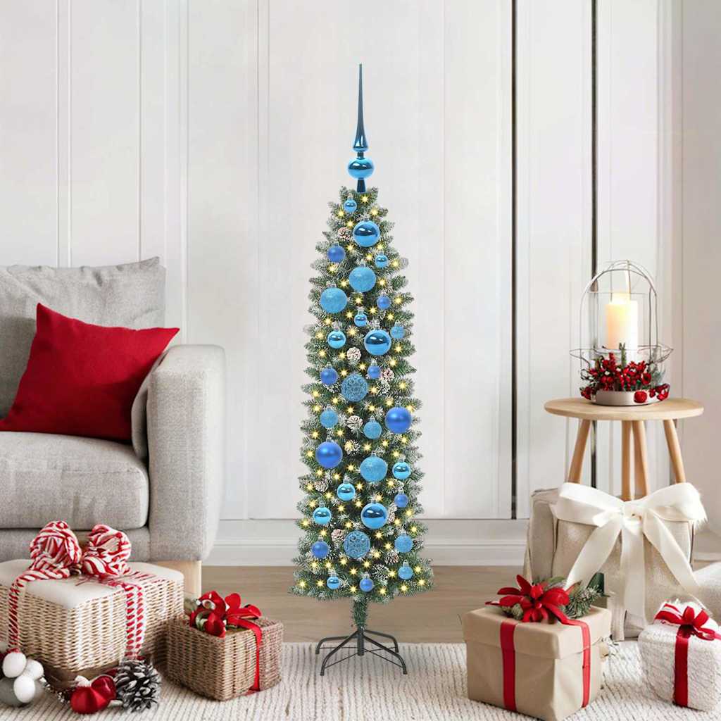 HKH Árvore Slim de Natal Artificial e Branco - Verde