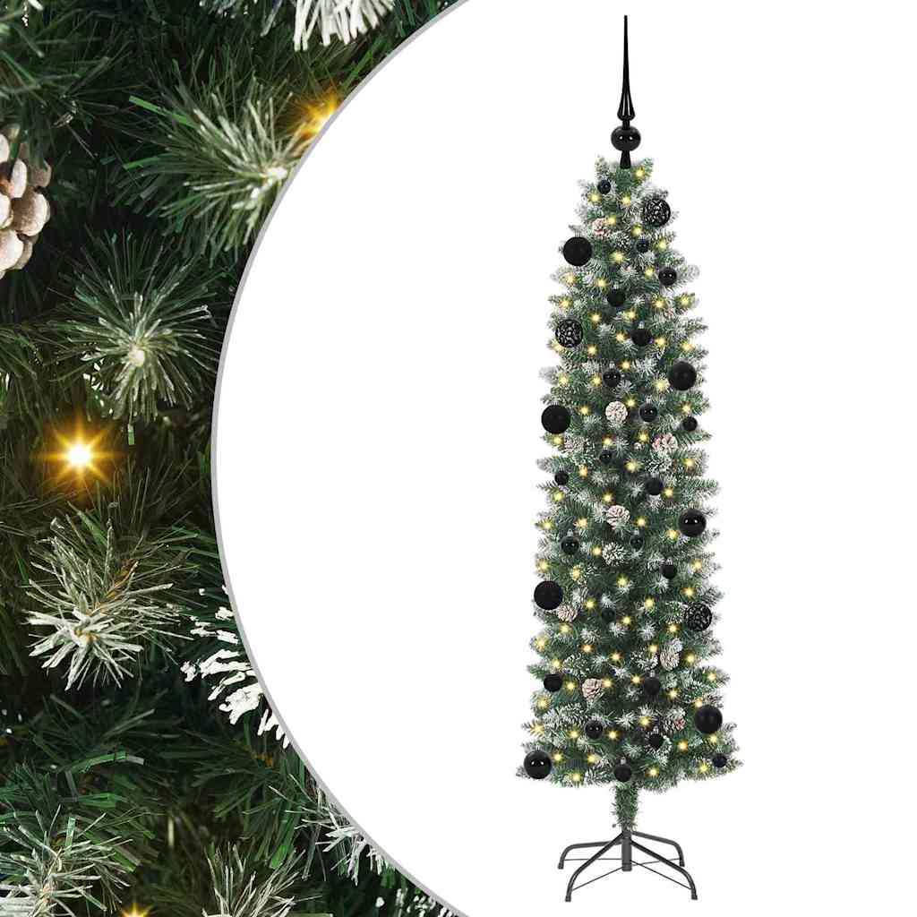 HKH Árvore Slim de Natal Artificial e Branco - Verde
