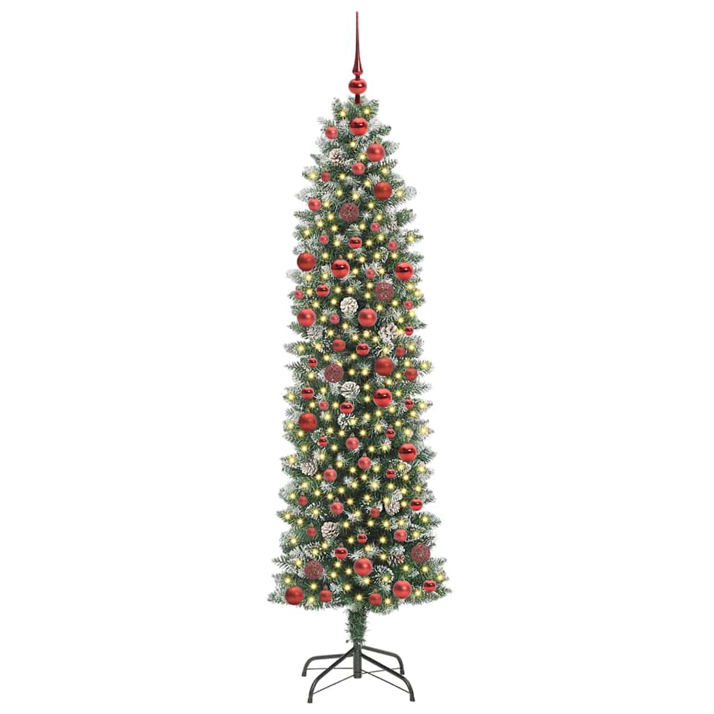 HKH Árvore Slim de Natal Artificial e Branco - Verde
