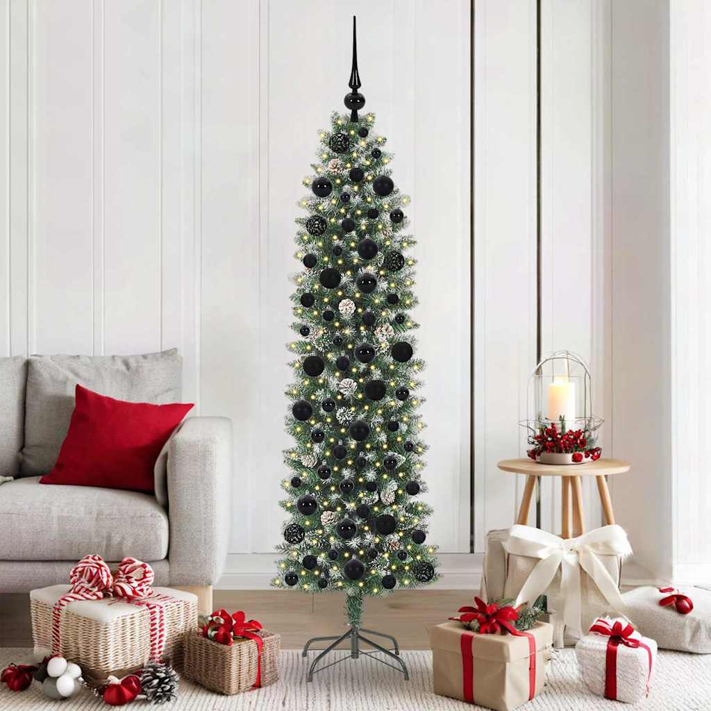 HKH Árvore Slim de Natal Artificial e Branco - Verde